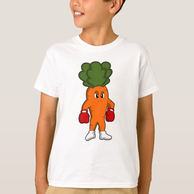 T-shirt Carotte en boîte avec gants de boxe (Devant)