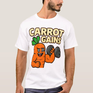 T-shirt Carotte Gains Bodybuilding Cartographie Art