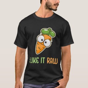 T-shirt Carotte végétale I Like It Raw Vegan Lifestyle 2