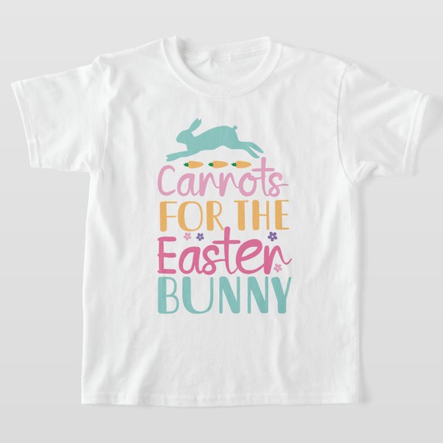 T-shirt Carottes pour le lapin de Pâques (Poser)