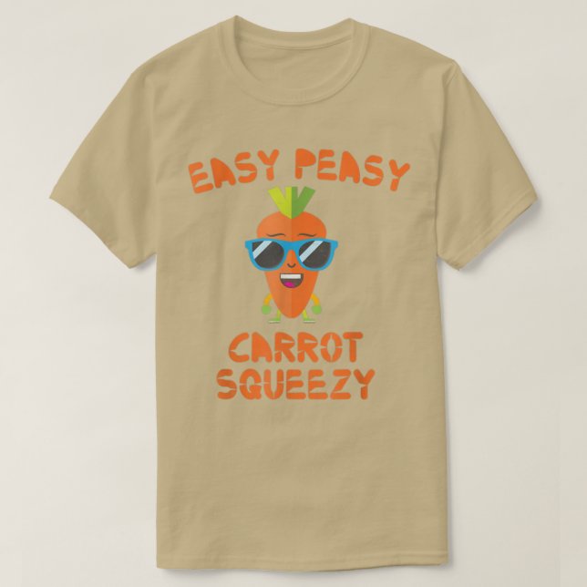 T-shirt Carottes simples poires Squeezy Boire Jus de carot (Design devant)