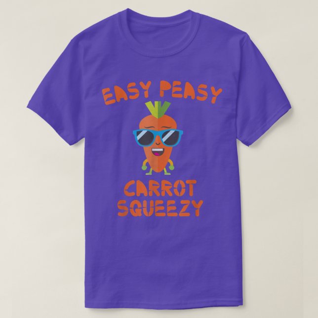 T-shirt Carottes simples poires Squeezy Boire Jus de carot (Design devant)