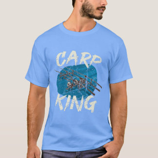 T-shirt Carp King Rod Pod sur l'eau pour FishermanCarp Fis