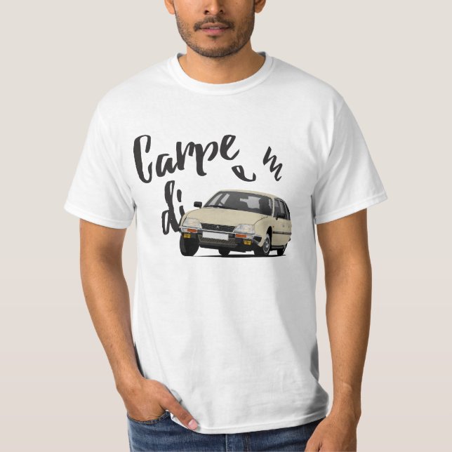 T-shirt Carpe diem avec Citroën CX - customisez-le ! (Devant)