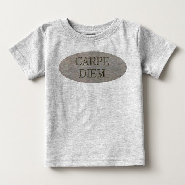 T-shirt Carpe Diem Stone gris bébé (Devant)