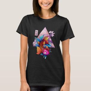 T-shirt Carpe japonaise Fleur de cerisier Soleil Fleur de