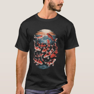 T-shirt Carpe japonaise Koi Poisson Nishikigoi Sanke Showa