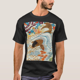 T-shirt Carpe japonaise vintage et eau courante