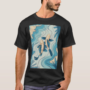T-shirt Carpe Koï Bleu