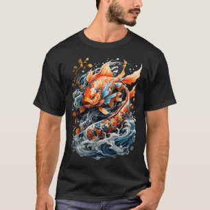 T-shirt Carpe Koï Colorée Japonaise