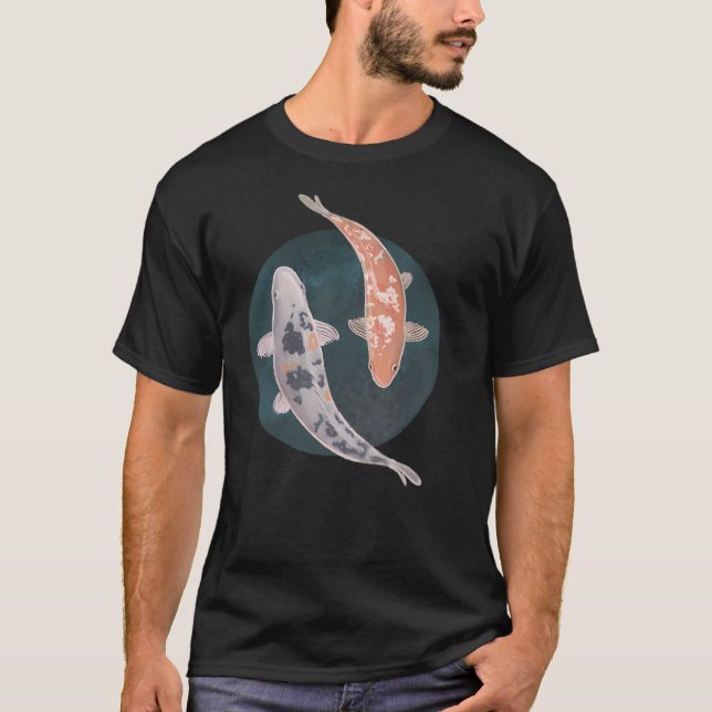 T-shirt Carpe koï dans un étang (Devant)