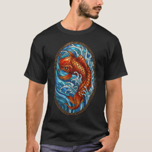 T-shirt Carpe Koï en Verre Cathédrale
