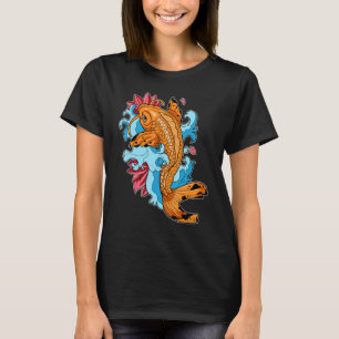 T-shirt Carpe Koi Japonaise Poisson Japonais Fleur de Ceri