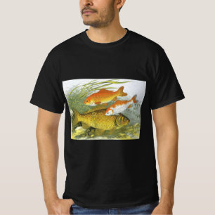 T-shirt Carpe Koï Poisson Rouge, Vie Marine Aquatique Anci