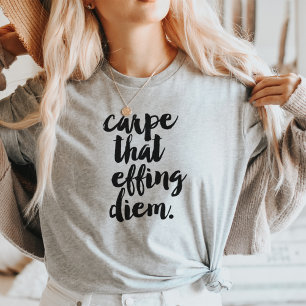 T-shirt Carpe Qui Efface Diem Flowy Top