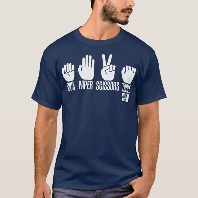 T-shirt Carpenters Rock Papier Cisseur Table Vis Cadeau (Devant)