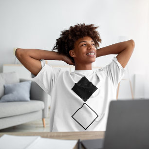 T-shirt Carré de diamant décoratif