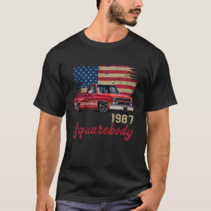 T-shirt Carré de style Jersey 1987 87 Old School Vintag