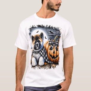 T-shirt Carré Halloween Chien Akita