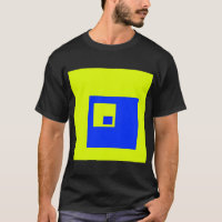 Carré jaune et bleu