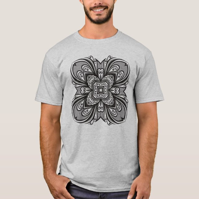 T-shirt Carré noir de Deco inspiré (Devant)