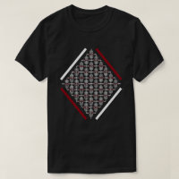 Carré rouge et blanc avec Motifs d'inspiration asi