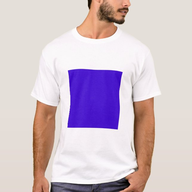 T-shirt Carré simple - Bleu profond (Devant)