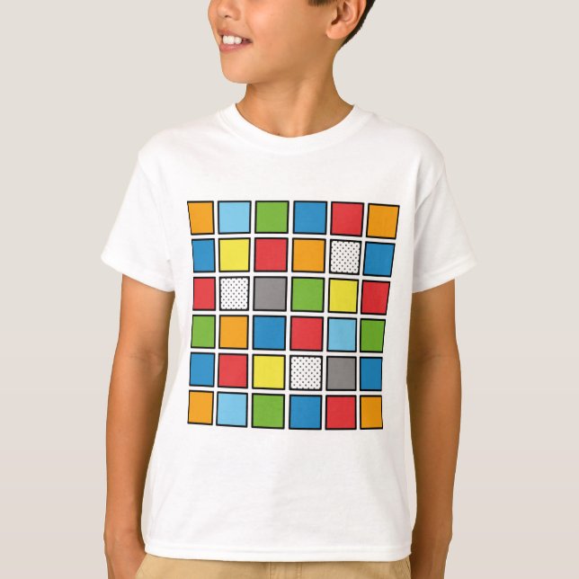 T-shirt Carré style bande dessinée (Devant)