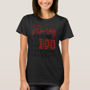 T-shirt Carreaux de Buffalo Joyeux 100e jour d'école Hourr