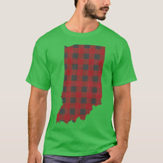 T-shirt Carreaux Indiana en rouge démesuré