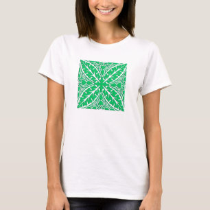 T-shirt Carreaux marocains - vert jade et blanc