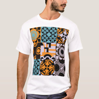 T-shirt Carrelage vintage : détails de décoration complexe