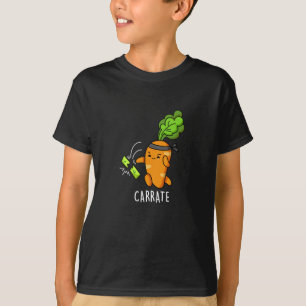 T-shirt Carrer Carotte drôle Karate Pun Dark BG