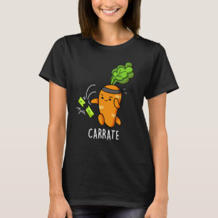 T-shirt Carrer Carotte drôle Karate Pun Dark BG