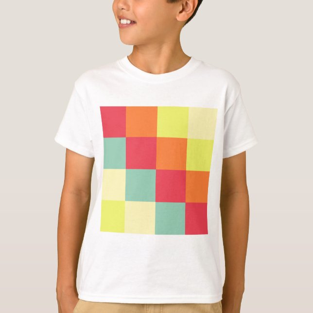 T-shirt Carrés couleur (Devant)