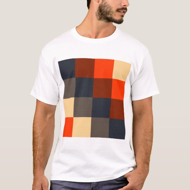 T-shirt Carrés couleur (Devant)