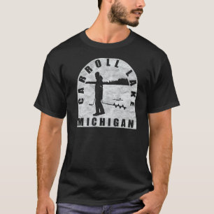 T-shirt Carroll Lake Ice Fishing Michigan