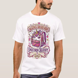 T-shirt Cartable Licorne Copain Licorne Conception De Merc