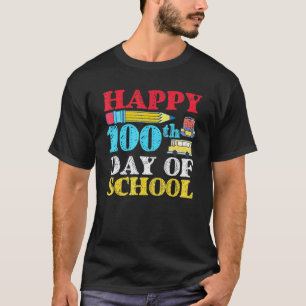 T-shirt Cartable Scolaire Écolier Enseignant Bus 100 Jours