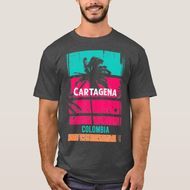 T-shirt Cartagena Souvenir Colombie Rappel (Devant)