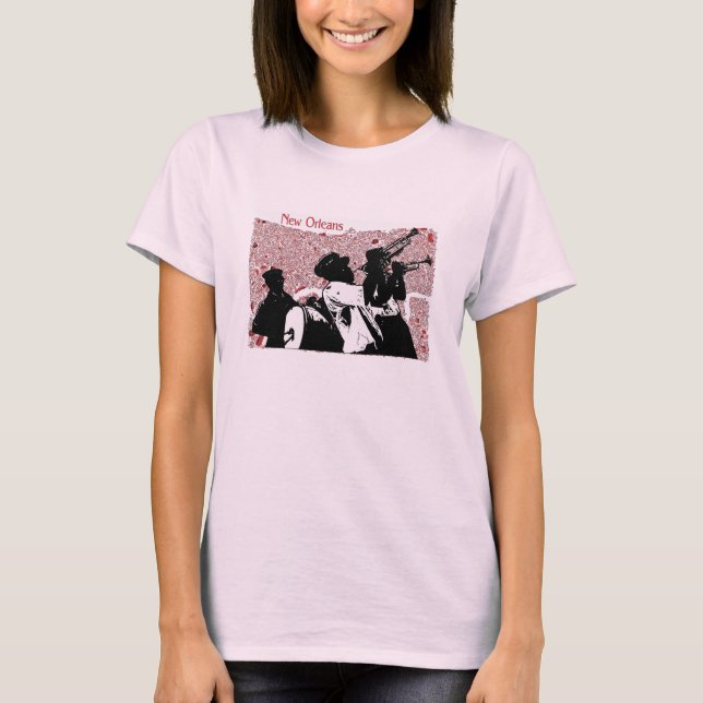 T-shirt Carte Abstraite de la Nouvelle-Orléans (Devant)