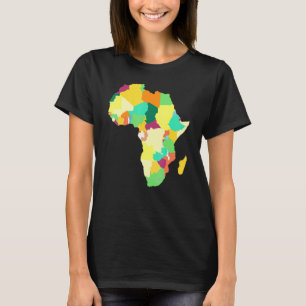 T-shirt Carte Africaine Belle Histoire Noire américaine Bl