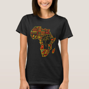 T-shirt Carte africaine poing célébration du Mois de l'his