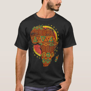 T-shirt Carte Afrique cool Kente Cloth Graphic pour Africa
