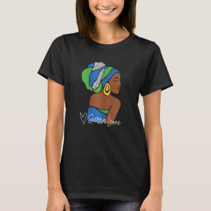 T-shirt Carte Afrique du drapeau de la Sierra Leone pour l