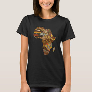 T-shirt Carte Afrique Kente Cloth Black History Mois Afro 
