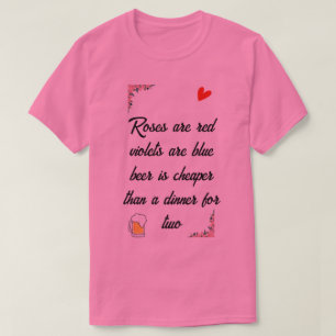 T-shirt Carte amusante de la bière anti-Valentine's Day