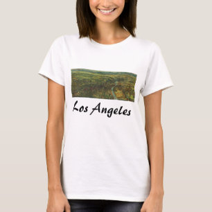 T-shirt Carte ancienne de Los Angeles, Californie et riviè
