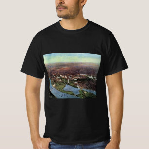 T-shirt Carte antique de Washington DC et de la rivière Po