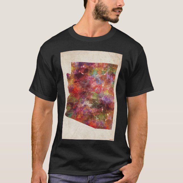 T-shirt Carte Arizona Surdimensionnée (Devant)